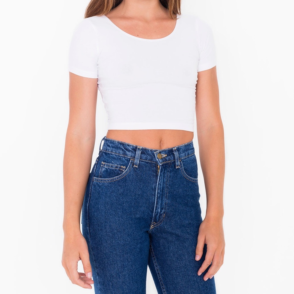 American Apparel White Crop Top